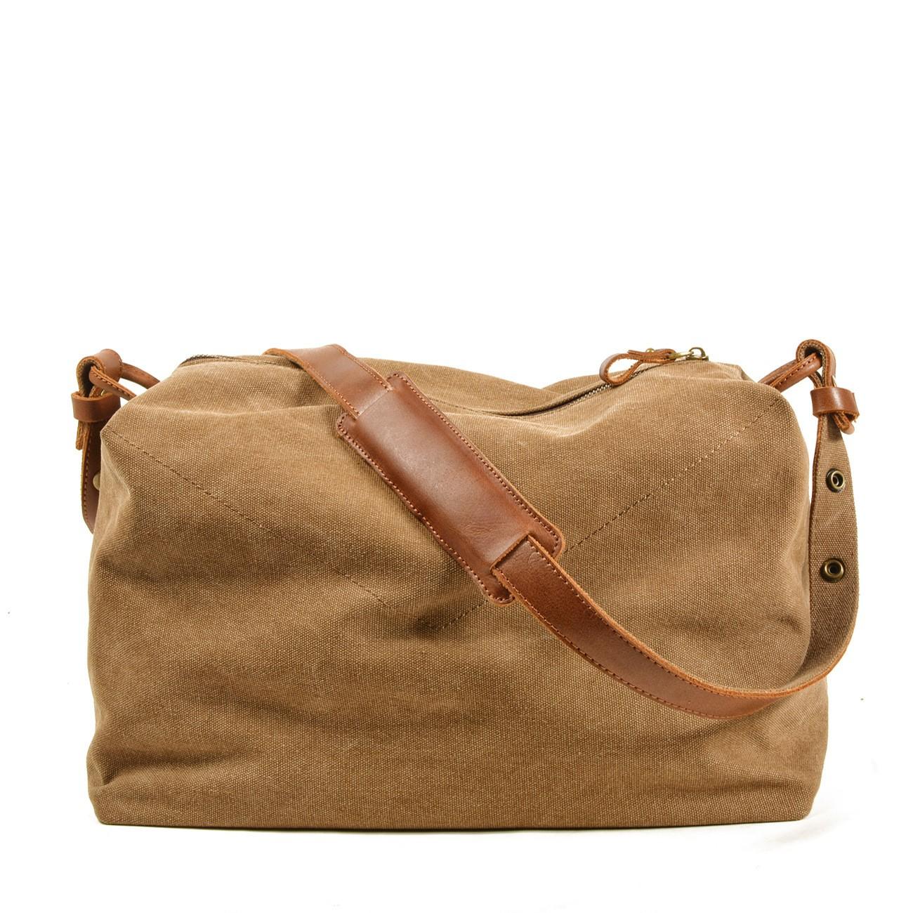 New Men s Canvas Satchel Leisure Literary Retro One-shoulder Men s Diagonal Bag Women s Simple Messenger Bag хаки