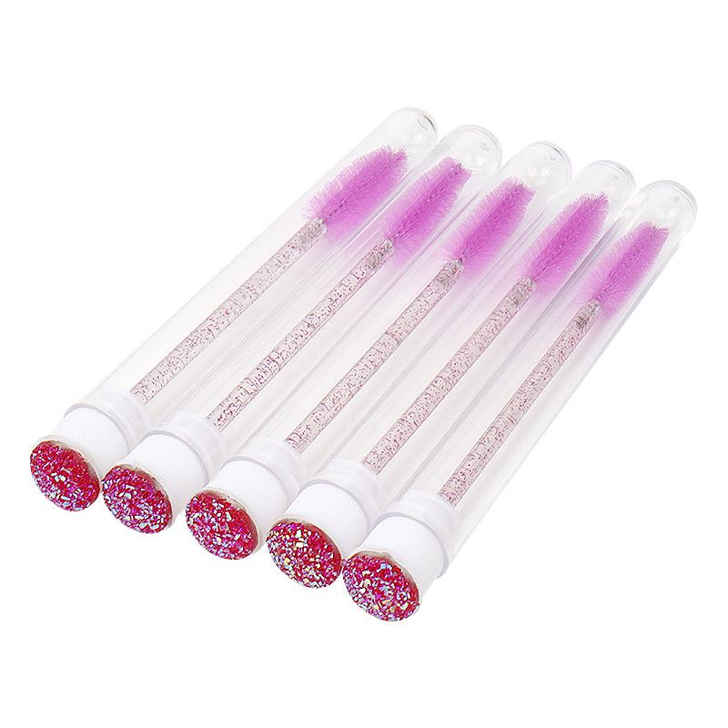 

Прозрачные кисти для наращивания ресниц с бриллиантами и многоцветной упаковкой