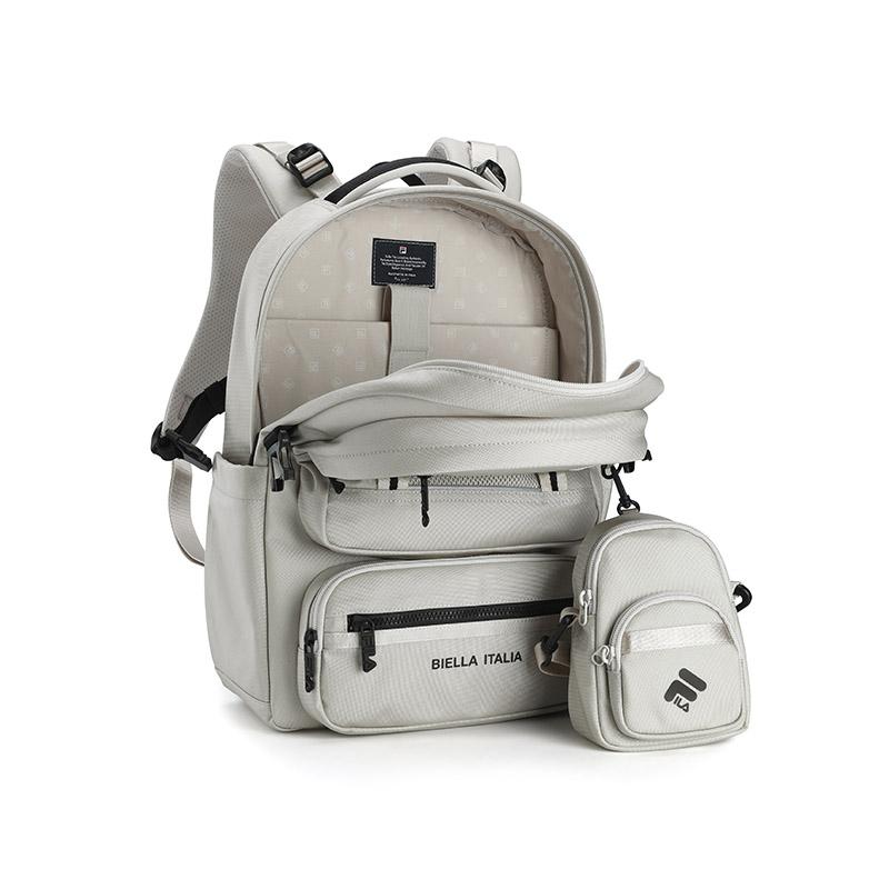 New FILA ORIGINALE Fabric Backpack Unisex Tin Gray F13U539132FDY