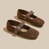Fashion 2025 New Women's Flat Mary Janes Straight-leg Ballet Women Shoes Large Sizes, Comfortable Female Loafers