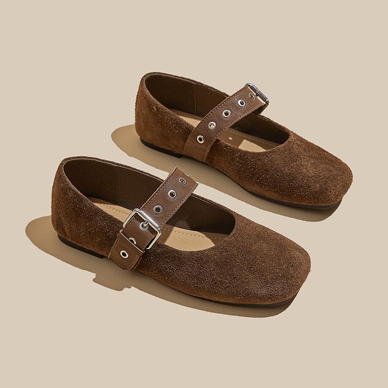 Fashion 2025 New Women's Flat Mary Janes Straight-leg Ballet Women Shoes Large Sizes, Comfortable female Loafers