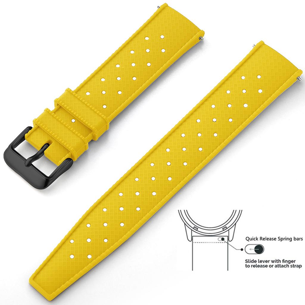 Tropical Silicone Watch Band Quick Release Watch Band 18mm 20mm 22mm Rubber Tropic Smart Watch Strap Waterpfroof Muti-Color