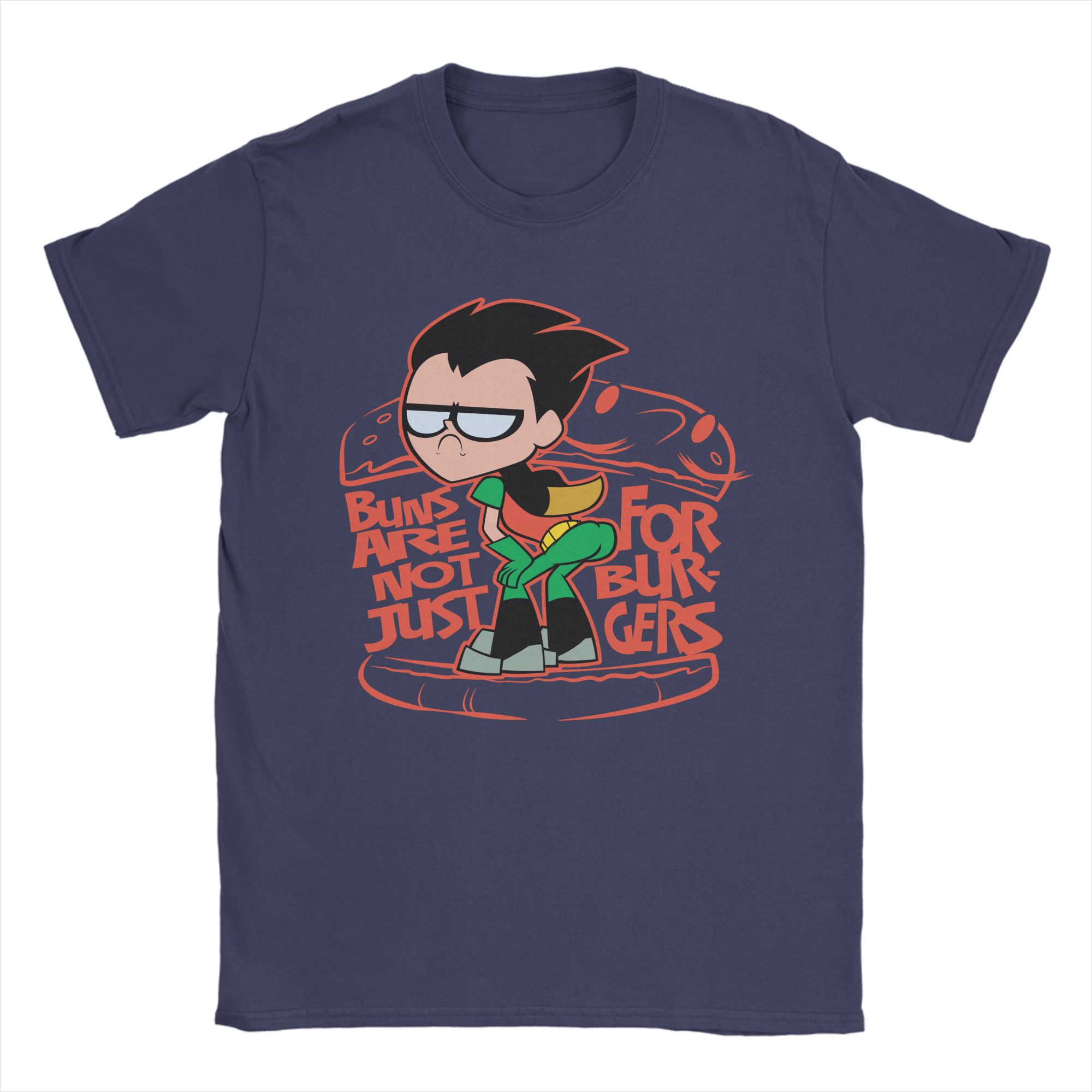 

Teen Titans Go Robin Booty Scooty Buns T-Shirt for Men Women Hipster Pure Cotton Tee Shirt Crewneck T Shirt Summer Clothes S