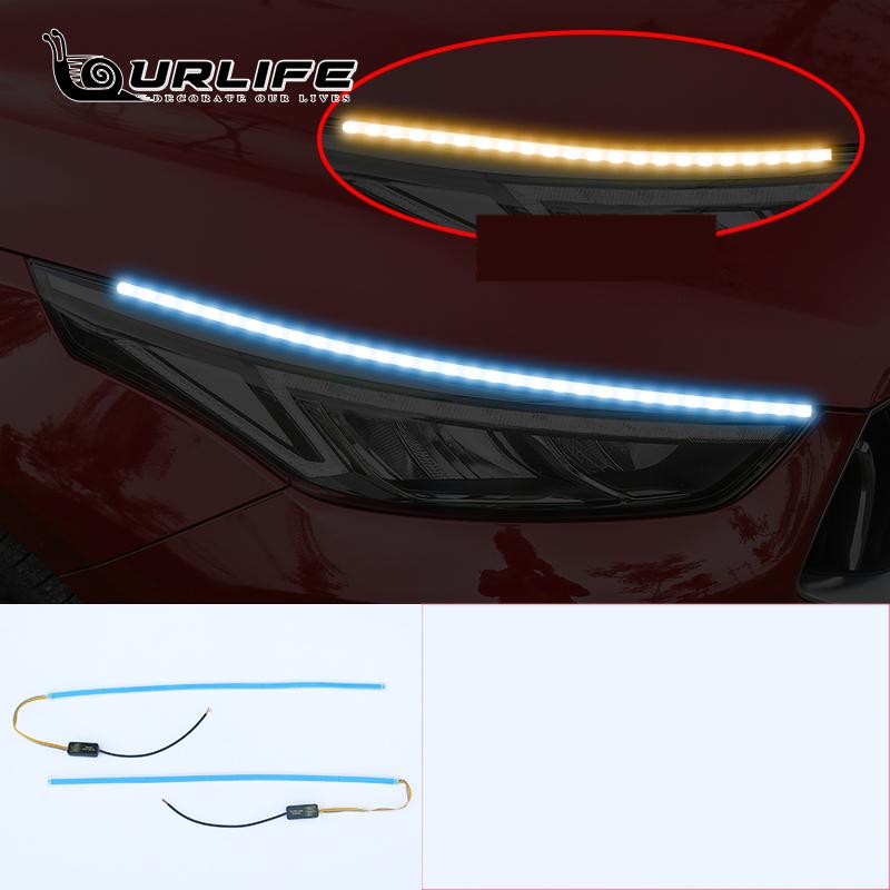 

Светодиодные автомобильные дневные ходовые огни, водонепроницаемая полоса, автомобильные фары, белые указатели поворота, стоп-сигналы 12 В для Kia Optima B