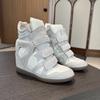 Leather Inner Height Increase Velcro Boxing Boots Women's Winter New Short Boots Sports Style Casual Boots Women's Boots