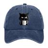 Cotton Snapback Baseball Cap Cute Cat Adjustable Cotton Cap Coffee Cat Printed Baseball Hat for Mom Grandma Cat Lover