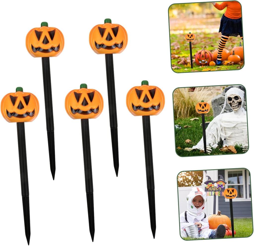 5 In 1 String Light Solar Halloween LED Outdoor Waterproof Ghost Stake Lights for Outdoor Pathway Yard Garden Decoration