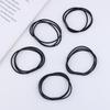 Durable Black Elastic Hair Tie - Seamless, Thick & Thin Options