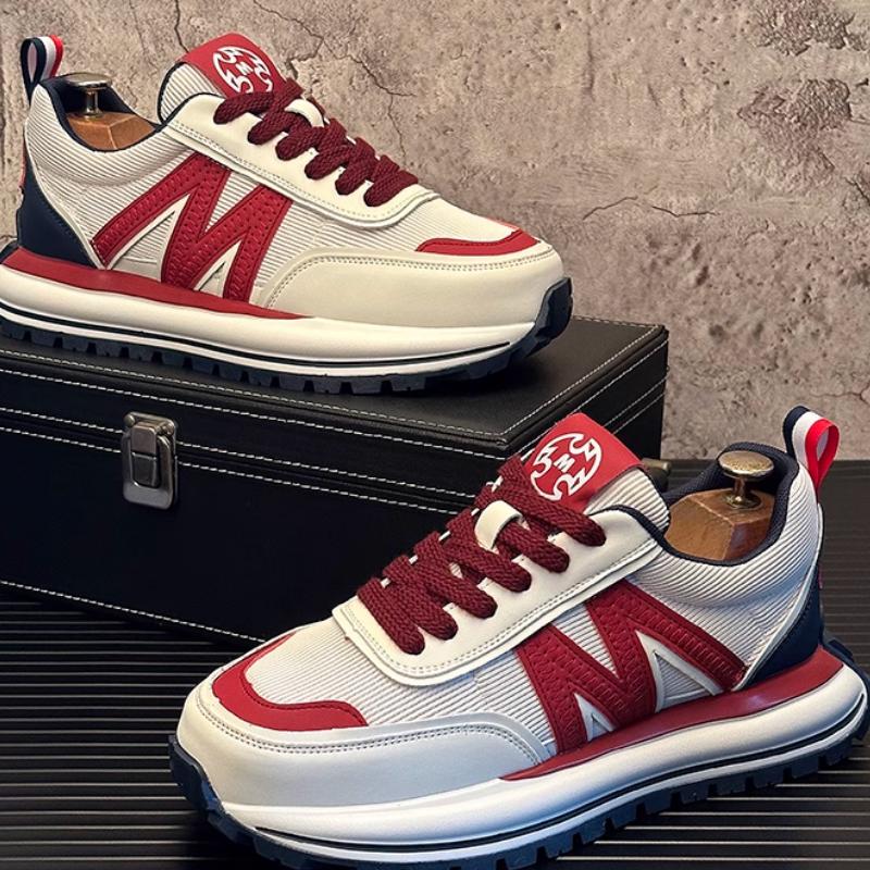 Breathable Casual White Sneakers, Trendy Thick-soled, Fashionable and Versatile, Lightweight and Sporty Dad Shoes  B37