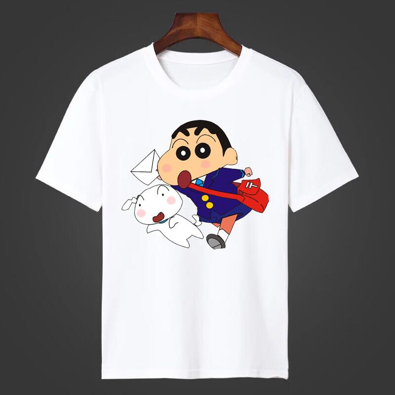 Crayo.n Littl.e Ny Japansk Anime Tecknad Tryckt T-shirt Söt Stil Dam Kortärmad T-shirt Personlighet Högkvalitativa Toppar