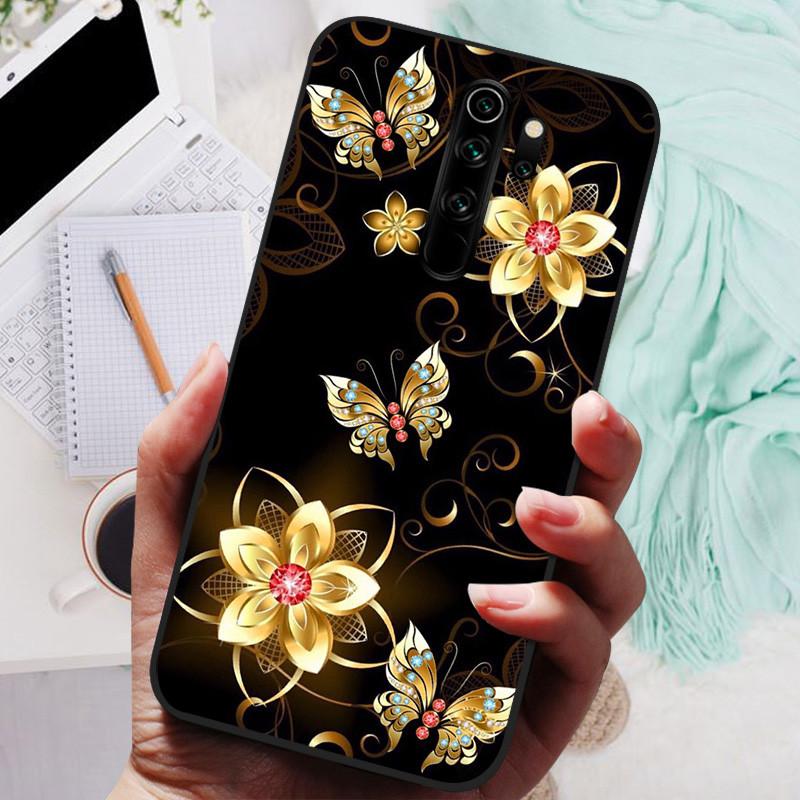 Phone Cover For Xiaomi Redmi Note 8 Pro Case Silicone Lovely Black Bumper Soft TPU Coque for Redmi Note8 Pro 8Pro Shells Fundas