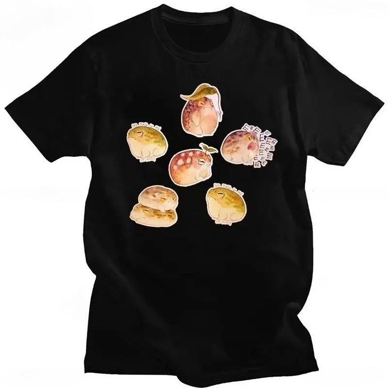 Fashion Desert Rain Frog Fat Frog Cute Print Tshirt Funny Cute Top Kawaii Casual Street Loose Women TShirt Clothing