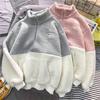 Sweatshirt for Women Thickened Fleece Cotton Loose Oversized Comfortable High Neck Casual Pullover Top Sweatshirt