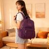Nylon Oxford Canvas Backpack For Women With Zipper Closure And Inner Pockets For Daily Use