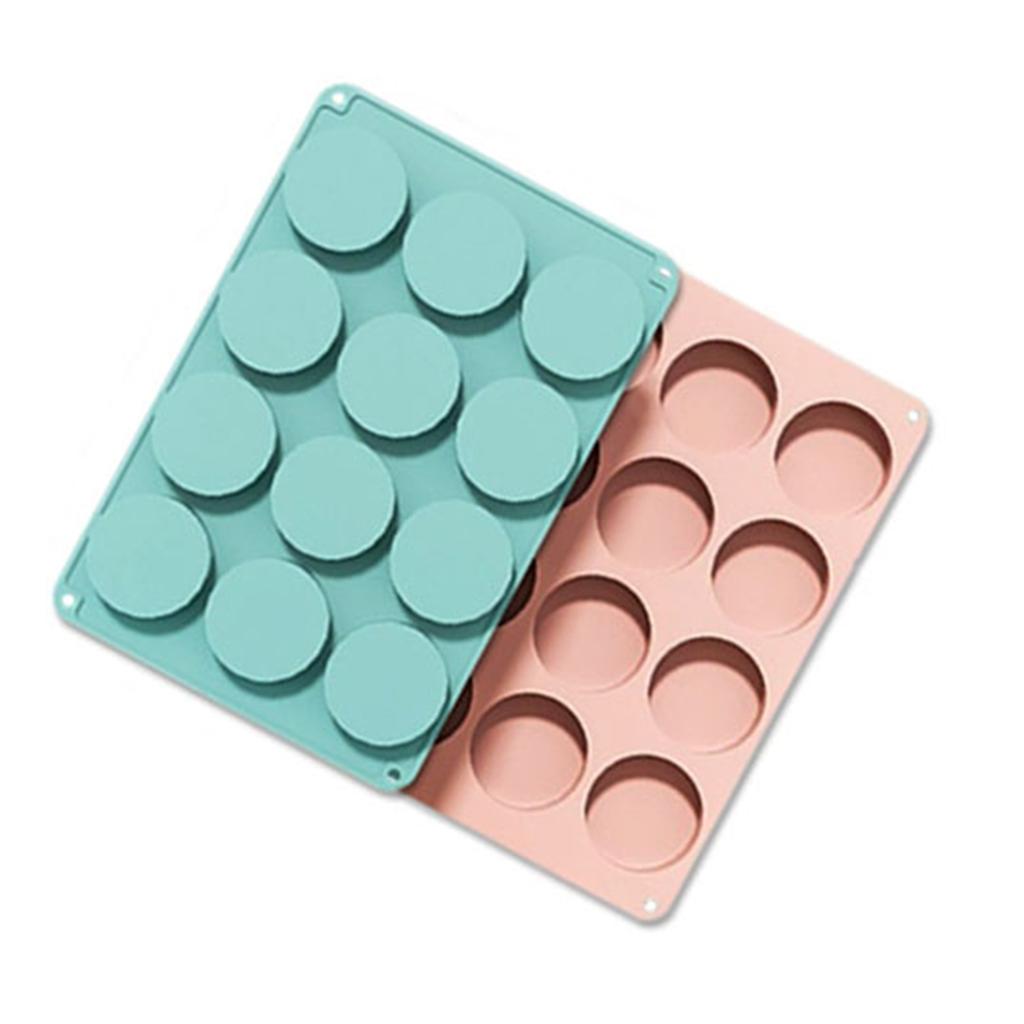 2PCS Round Silicone Mold Multiple Cavity Making Baking Mold for Cake Chocolate Candle Crafts