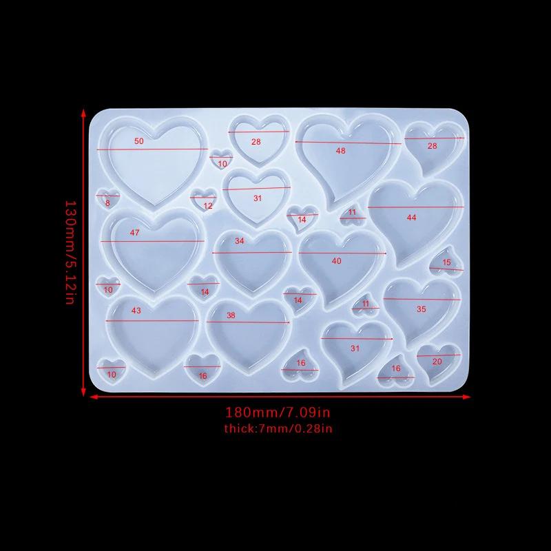 

3D Патч Эпоксидная смола Силиконовая форма Геометрия Сердце Луна Серьги Подвеска Форма DIY Эпоксидная смола Ювелирные изделия Ремесло Литье Силиконовая форма