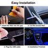 5M Free Cut DIY Auto Flexible USB Car Interior LED Strip Neon EL Decorative Ambient Atmosphere Light for Party