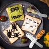Cheese Spreader Knives 4 Pieces Halloween Pastry Knives Ergonomic Pumpkin Cat Ghost Skull Spreader For Toast Sandwich Jam Cream