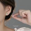 S925 Sterling Silver Clover Stud Earrings, Dainty Fresh Fashion Floral Jewelry for Women