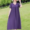 Elegant Women's Dresses Summer Vintage Clothes Plus Size Short Sleeve Casual Loose Long Dress