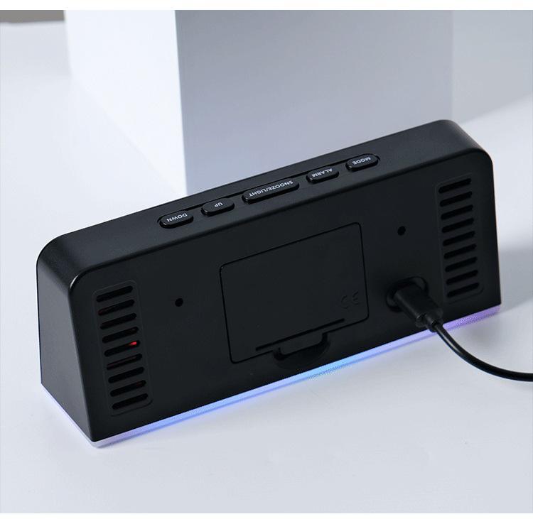 RGB Multi-functional Night Light Desk Clock with Alarm - Model GH0739R