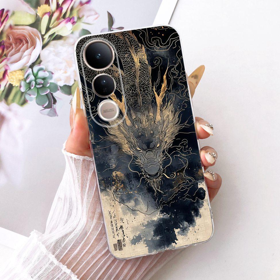 Clear Casing For Vivo V2440 Cover For Vivo V50 Lite 5G Case Cute Cat Fashion Butterfly 2D Painted Soft TPU