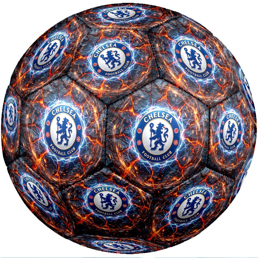 Chelsea FC Theme Soccer Ball Size 5 Soccer Ball Soft Touch Professional Training Football for Outdoor Sports