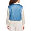 Nike Chaqueta Holgada Cuello en V Moda Suave Cómoda Chaquetas para Niños Azul Blanco FZ5563-429