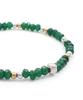 Gold & Silber Grünes Natursteinarmband (PLT-BR-081_GN)