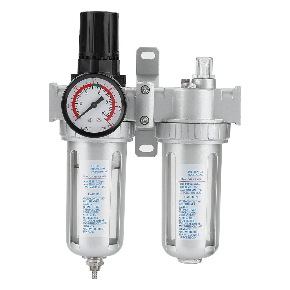 

1 шт. Вологовіддільник для повітряного компресора, масляно-водяний фільтр, регулятор тиску, мастилорозпилювач, інструмент білий