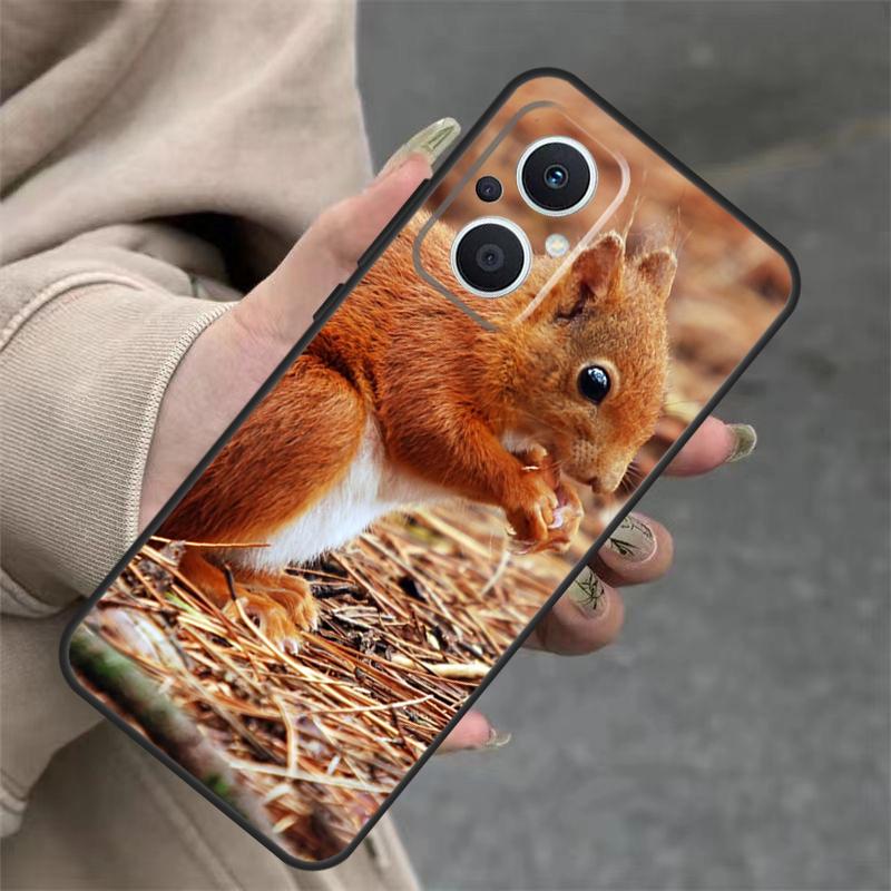 Squirrel Cute Animals Case For OPPO Reno 11 11F 10 Pro 4Z 5Z 8T 5 6 7 8 Lite OPPO Find X5 X6 Pro X2 X3 Lite Cover