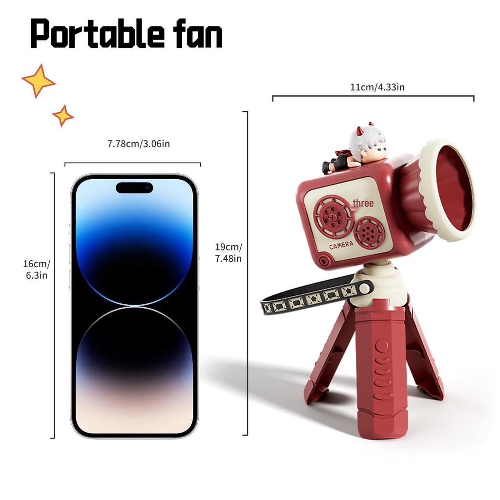 Portable Strong Wind Battery-Powered Handheld Mini Fan for Students