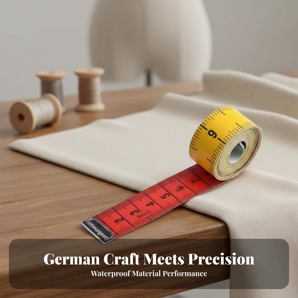 Sewing Tape Measure German Quality Sewing Tape Measure With Snap Fastener Flexible for Fitness Aficionados, Tailoring, Home