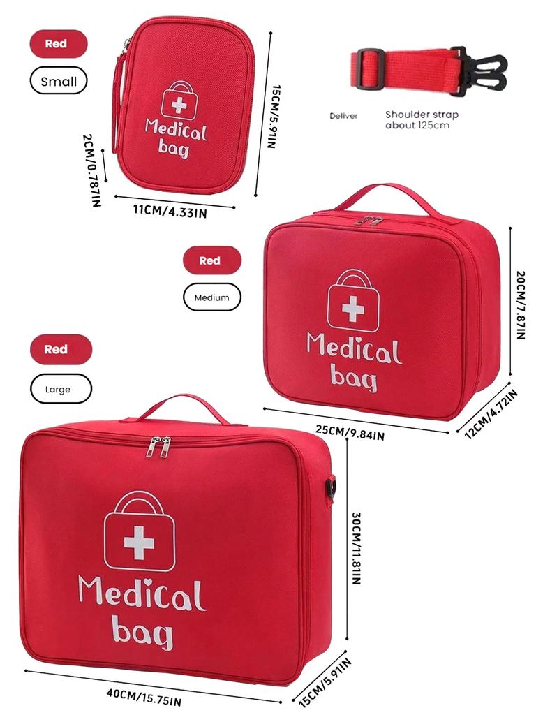 1PC Home portable medicine box, travel large-capacity medical bag, three-piece set, multi-functional medicine storage bag