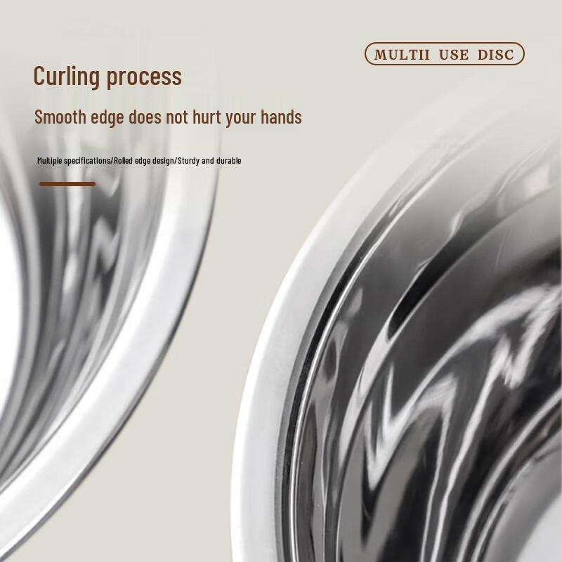 Jiwanggu 201 Stainless Steel Round Serving Plate