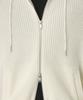 MUSINSA STANDARD Ribbed Knit Hooded Zip-Up [Cream]