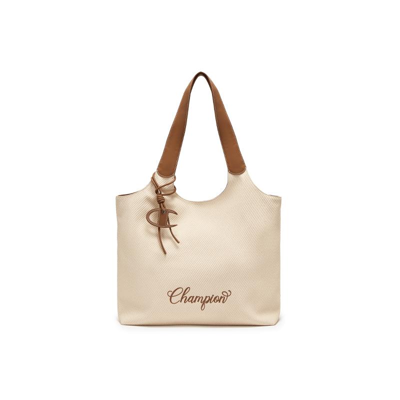 

Champion Poised Tote With Clip Fashionable Casual Synthetic Leather Tote Bag Unisex Tote Beige Dark-Brown Black U6AACPU71 Beige