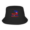 Haitian flag  Bucket Hat For Unisex Women  FisherUnisex Hats Trendy Travel Hiking Caps Soft Fold Hawaii Graphic Visor Hats