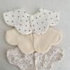 Pure Cotton Korean-Style Baby Drool Bib - Lightweight, Absorbent, Anti-Spit Up, Petal Design