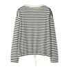 Women's Autumn Striped Cashmere Long Sleeve Round Neck Top