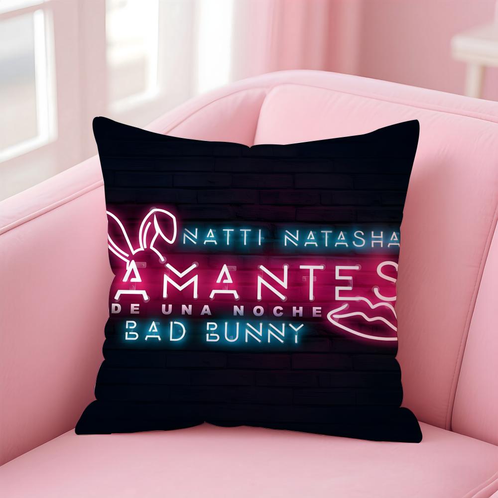 N-Natti Natasha Singer Cushion Cover Comfortable Reversible Pillow Cover Ideal For Car Sofa Bedroom & Beyond