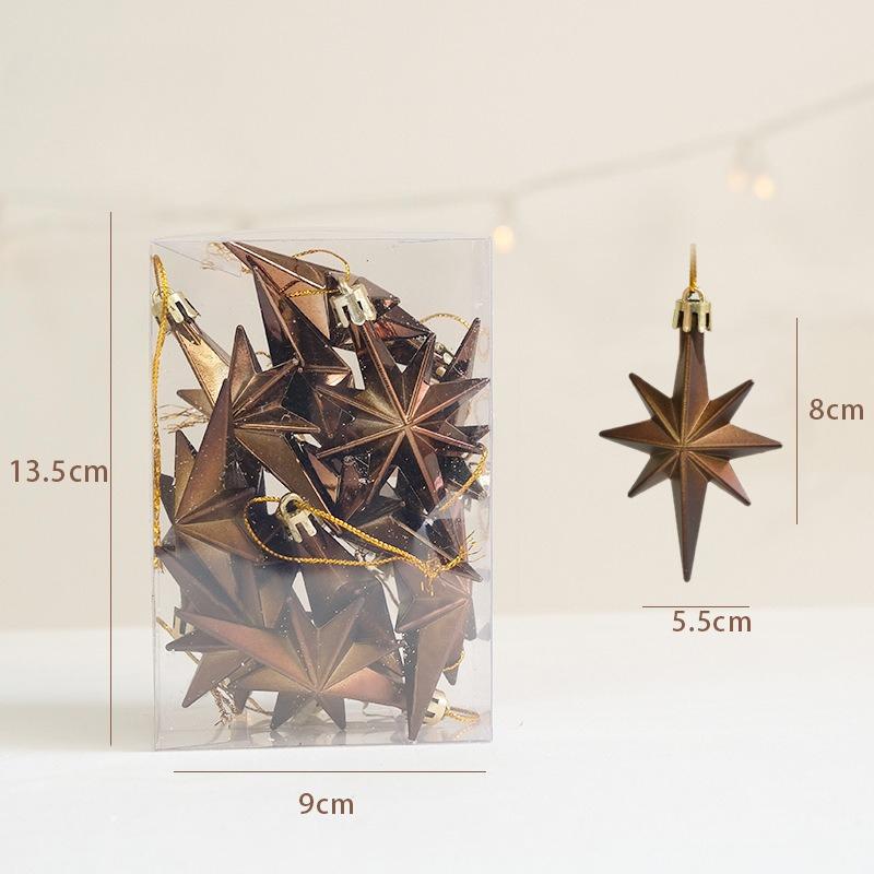 Christmas Nordic style Christmas electroplating gift box pendant Christmas tree star decoration pine cone box pendant