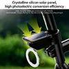 Cycling Safety Light 300 Lumen Solar Charging Bicycles Light With Durability ABS Housing For Most Conditions