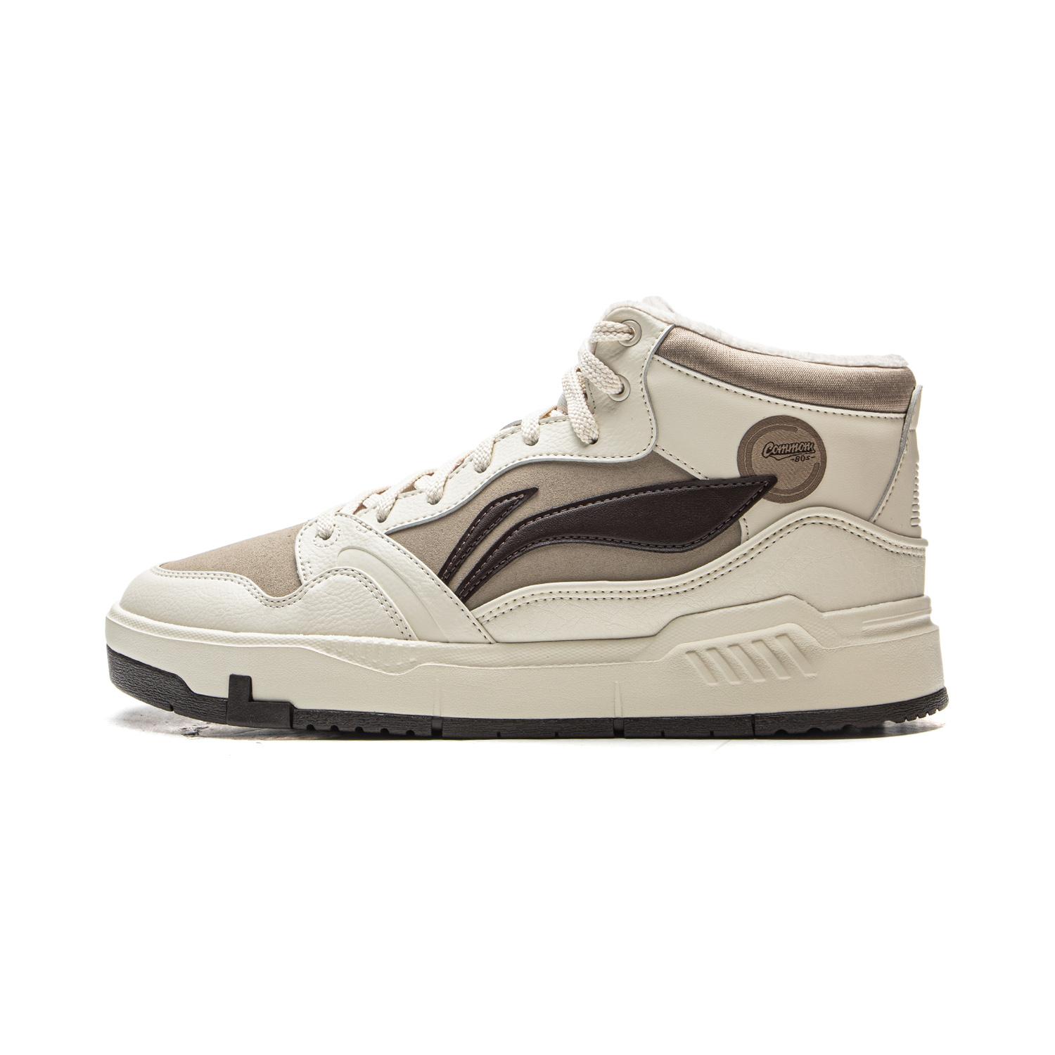 

Li Ning Common 80-е Мид Флис Теплые Классические Модные Ретро Универсальные Толстая Подошва Комфорт Нескользящие Износостойкие Высокие Скейтбордические Кроссовки AGCV407-1 42