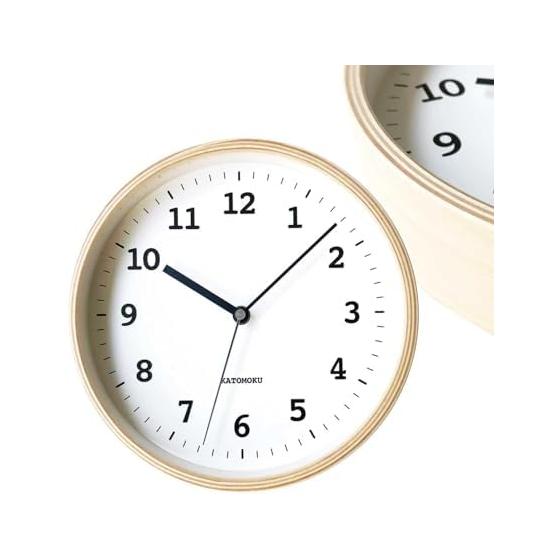 KATOMOKU plywood clock 13 natural km-84NARC wall clock continuous second hand diameter 20.2cm (radio clock)