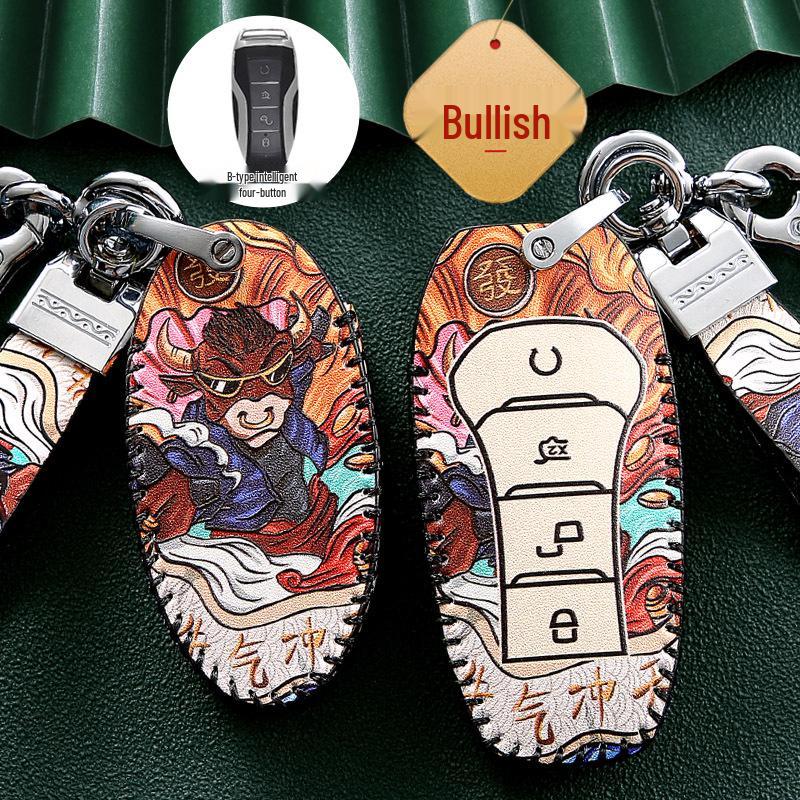 BYD Song Pro Key Case for Tang, Song Max, Qin Pro, Tang 2nd Gen DM New Energy Cars - National Tide Design Key Bag