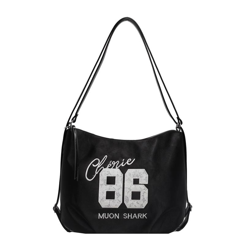 Geantă de umăr Geantă de tote cu scrisoare în stil colegiu pentru femei Rucsac de damă