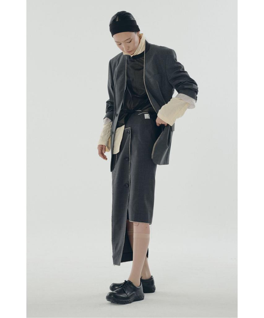 Recorde Folded Raw Edged Skirt_Rqkas25537Gyd