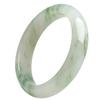 Green Marbled Stone Bracelet, Polished Round Slip On Bangle Jewelry for Work Outfits, Gatherings, and Everyday Styling