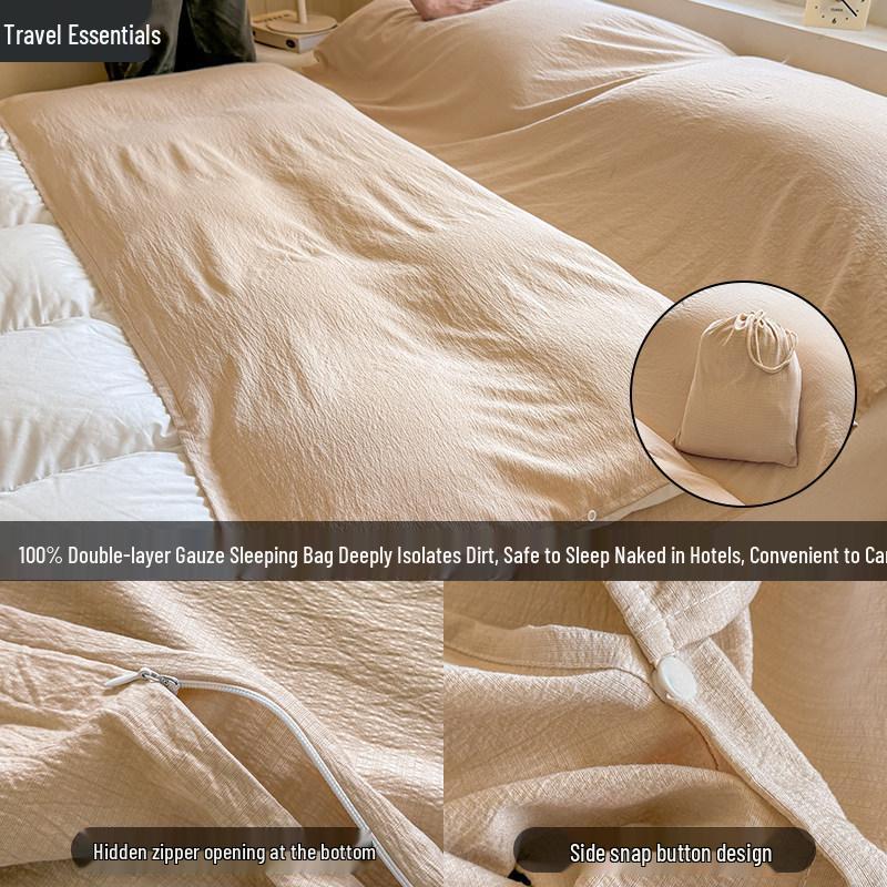 Portable Anti-Dirt Travel Sleeping Bag & Bed Sheet Set - Non-Cotton